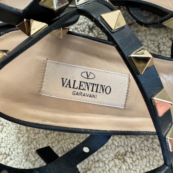 Valentino Rockstud caged leather 60 ankle strap sandal-BLACK - Picture 2 of 5